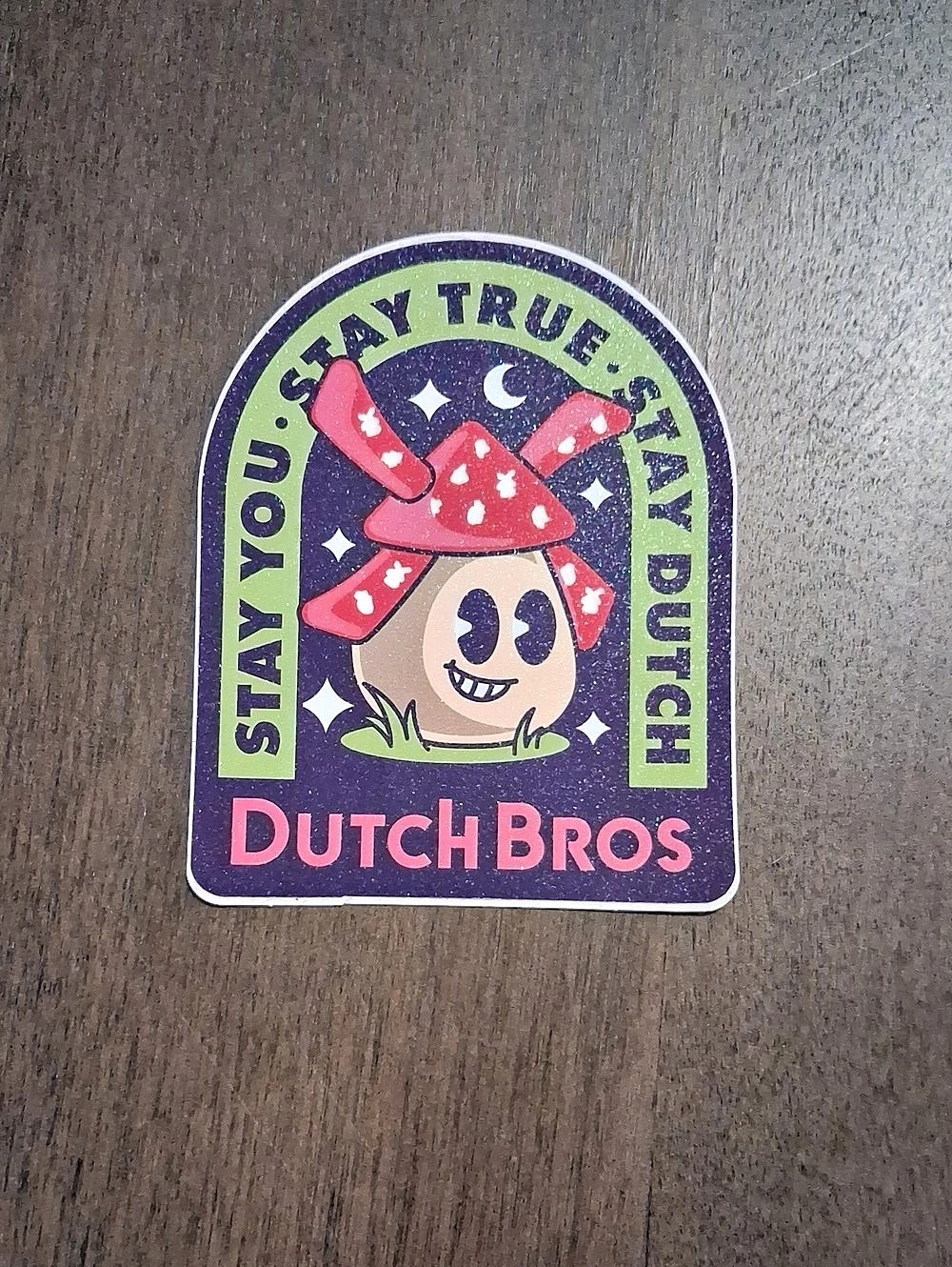 Dutch Bros Mushroom Sticker Decor
